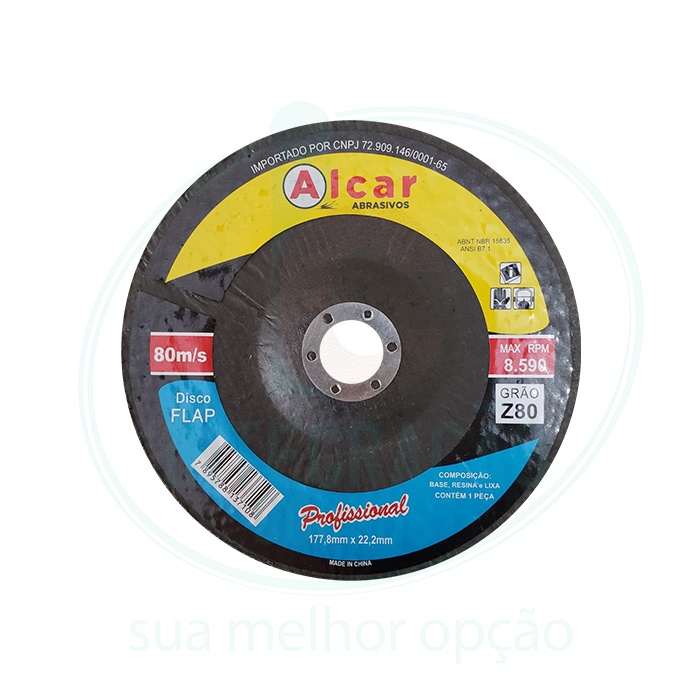 DISCO FLAP 177,8 X 22,2 Z80 | Integração Couros
